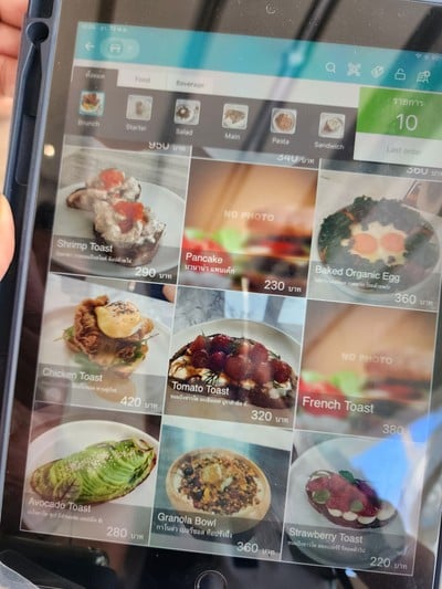 ป้ายราคาหรือสมุดเมนู