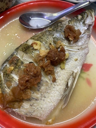 ปลากระพงนึ่งบ๋วย