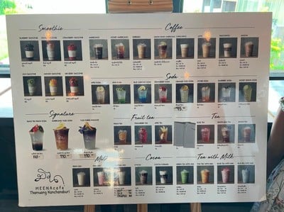 ป้ายราคาหรือสมุดเมนู