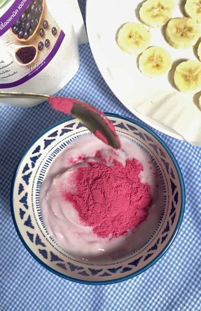 วิธีทำ Acai Banana Yogurt Bark วิธีทำ Acai Banana Yogurt Bark