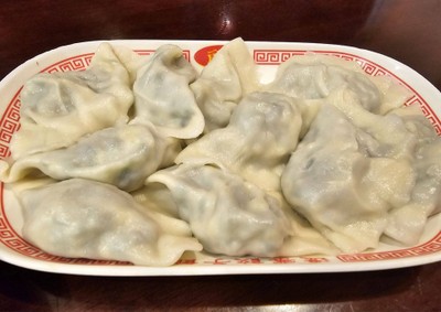 เกี๊ยวนึ่งไส้กุยช่ายกับไข่