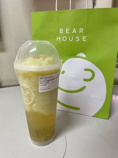 ชาองุ่นไซมัสคัสสดปั่นนุ่มชีส