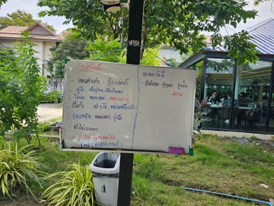 ป้ายราคาหรือสมุดเมนู