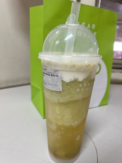 ชาองุ่นไซมัสคัสสดปั่นนุ่มชีส