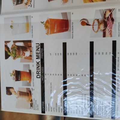 ป้ายราคาหรือสมุดเมนู