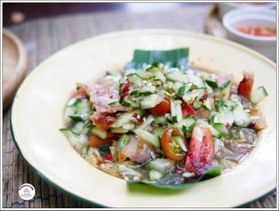 ตำแตงคอหมูย่าง