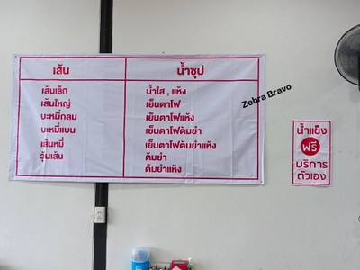 ป้ายราคาหรือสมุดเมนู