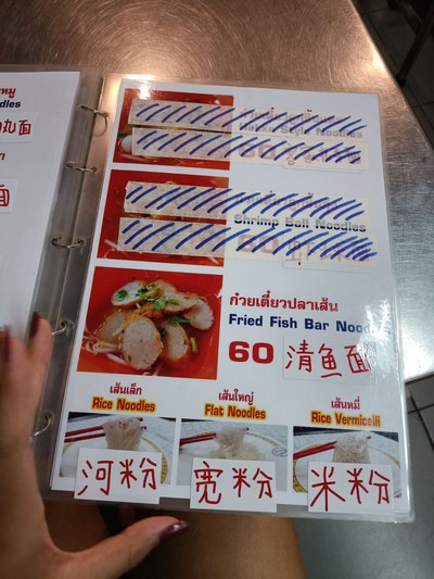 ป้ายราคาหรือสมุดเมนู