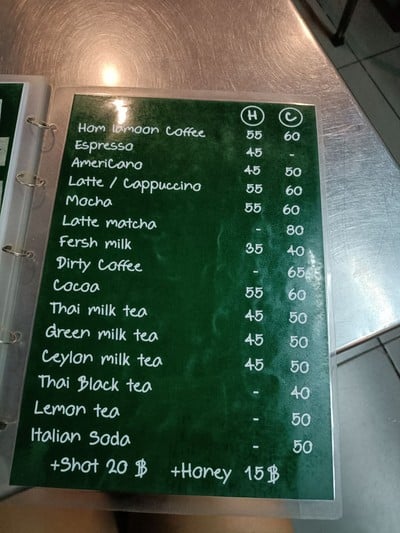 ป้ายราคาหรือสมุดเมนู