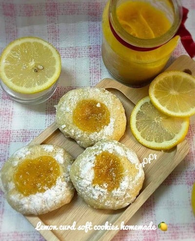 Lemon curd soft cookie Homemade 🍋