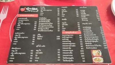 ป้ายราคาหรือสมุดเมนู