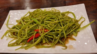 ผัดผักบุ้งไฟแดง(ธรรมดา)