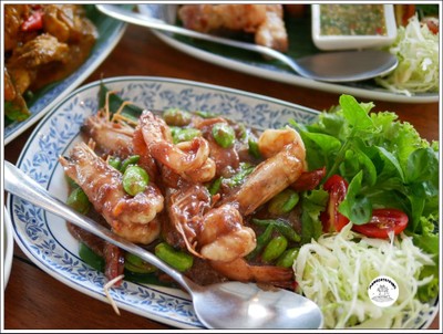 กุ้งผัดสะตอ