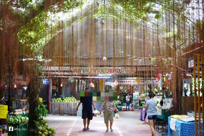 บรรยากาศ ตลาดน้ำทุ่งบัวแดง ณ บางเลน