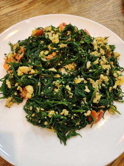 ชะครามผัดไข่