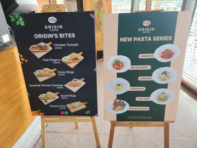 ป้ายราคาหรือสมุดเมนู