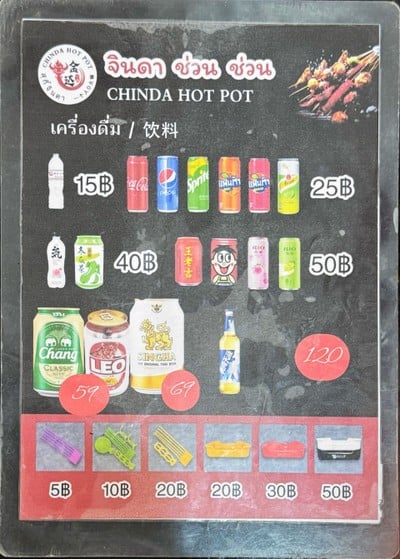 ป้ายราคาหรือสมุดเมนู