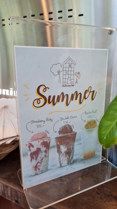 ป้ายราคาหรือสมุดเมนู