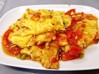 มะเขือเทศผัดไข่