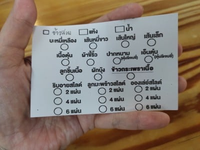 ป้ายราคาหรือสมุดเมนู