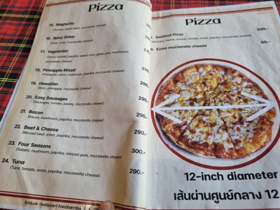 ป้ายราคาหรือสมุดเมนู