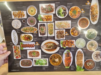 ป้ายราคาหรือสมุดเมนู
