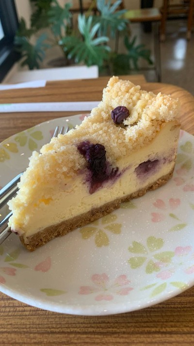 Blueberry crumble cheese