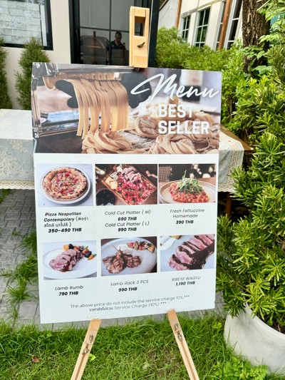 ป้ายราคาหรือสมุดเมนู