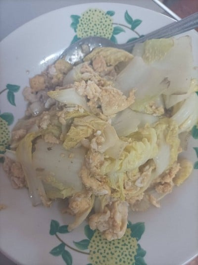 ผักกาดขาวผัดไข่