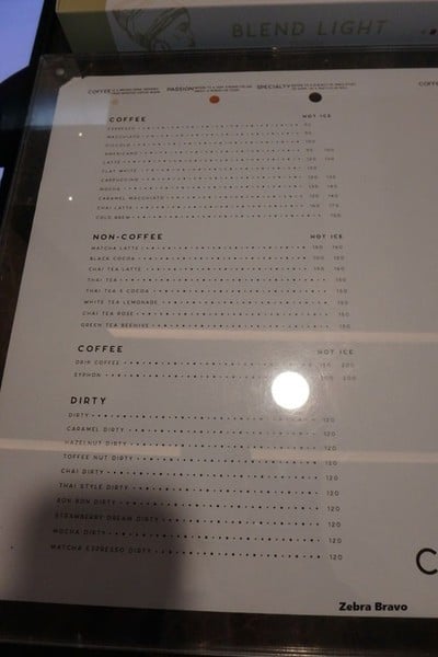 ป้ายราคาหรือสมุดเมนู