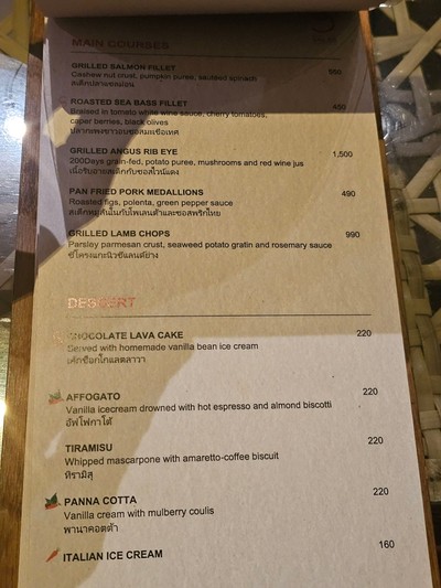 ป้ายราคาหรือสมุดเมนู