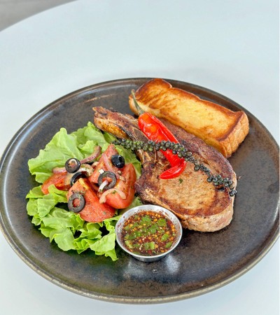 Pork Chop with thai spicy sauce
