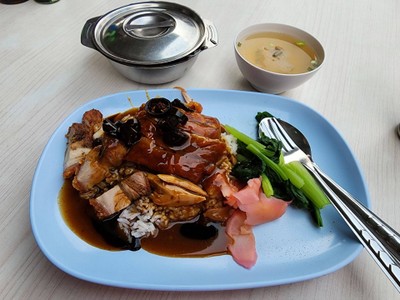 ข้าวหน้าเป็ดหมูกรอบ