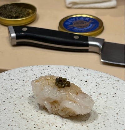 Shiroebi Cavier Sushi
