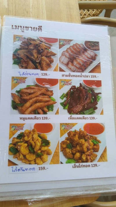 ป้ายราคาหรือสมุดเมนู