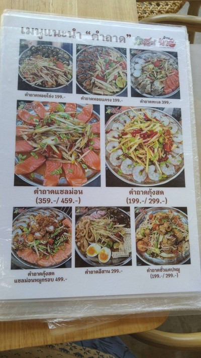 ป้ายราคาหรือสมุดเมนู