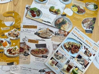 ป้ายราคาหรือสมุดเมนู