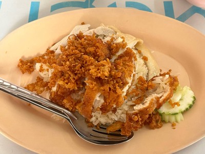 ข้าวมันไก่ทอด ไก่ต้ม