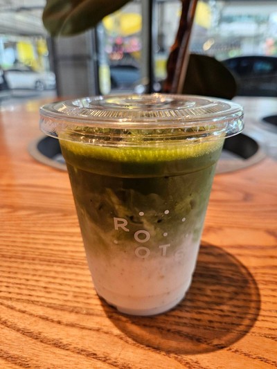 Iced matcha latte