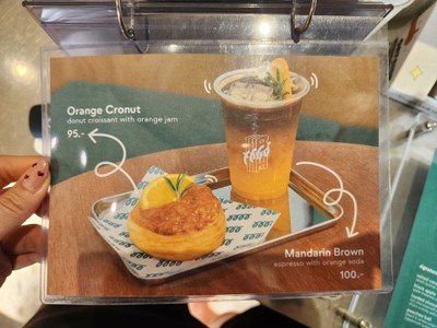 ป้ายราคาหรือสมุดเมนู