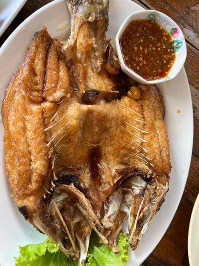 ปลากระพงทอดน้ำปลา