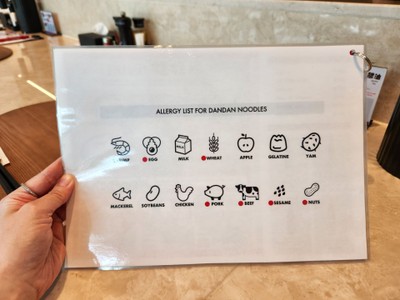 ป้ายราคาหรือสมุดเมนู