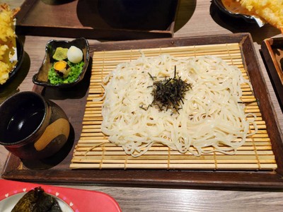 Inaniwa Udon with Shrimp Tempura