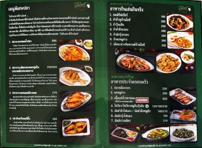 ป้ายราคาหรือสมุดเมนู