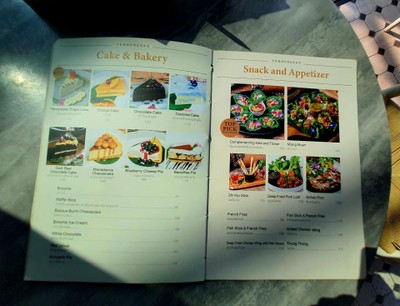 ป้ายราคาหรือสมุดเมนู