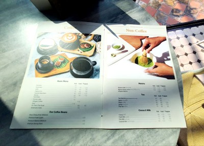 ป้ายราคาหรือสมุดเมนู