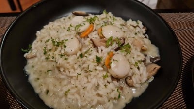 Resotto Al Capesante E Funghi