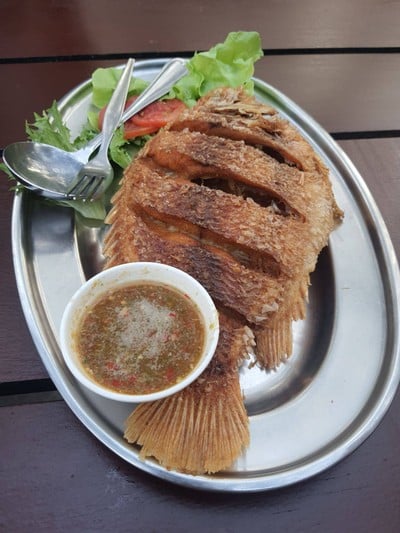 ปลาทับทิมทอดกรอบ