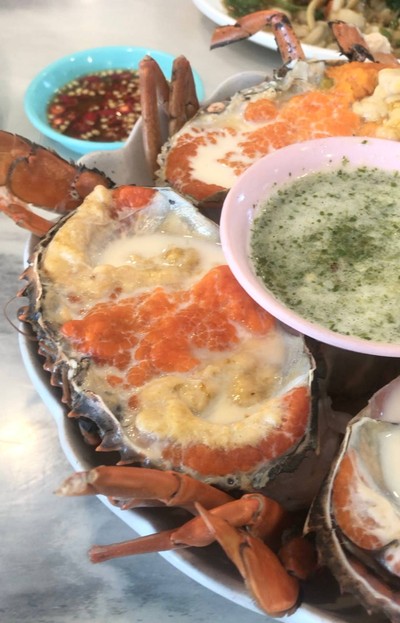 ปูไข่นึ่งนมสด