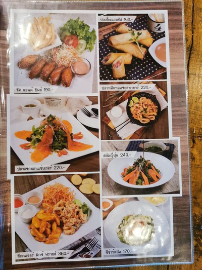 ป้ายราคาหรือสมุดเมนู